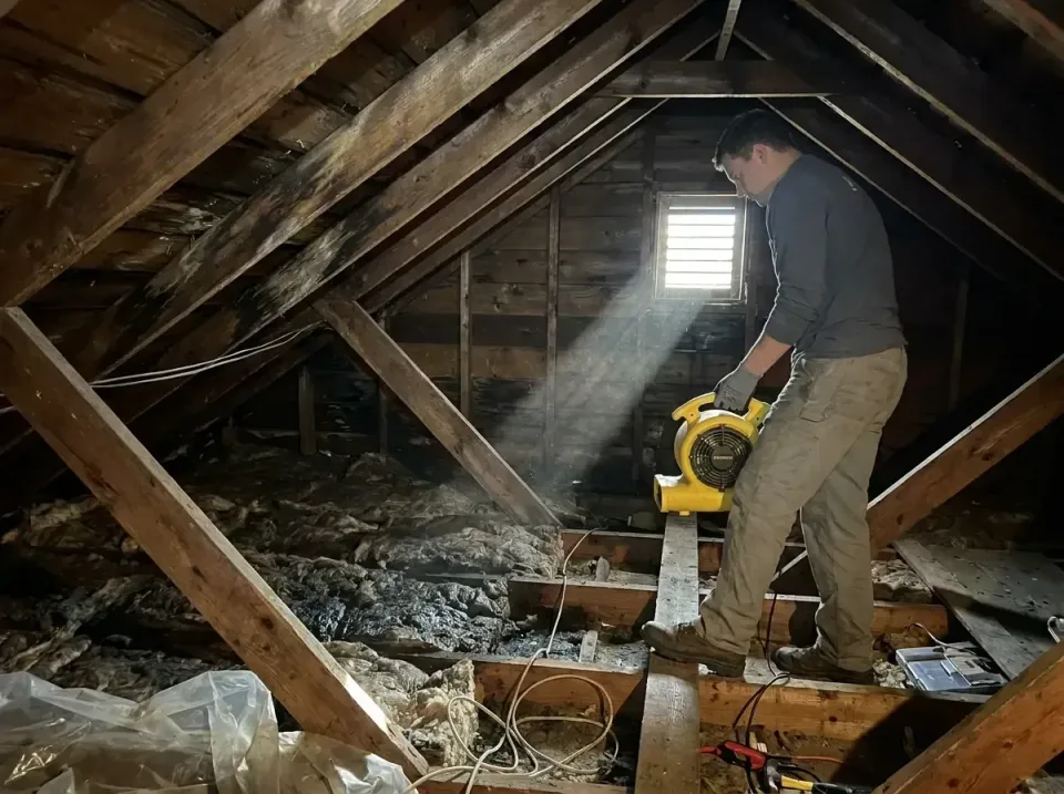 attic-water-damage-drying-proc-007 — frequently asked questions, Emergency Water Extraction & 24/7 Flood Response in Morgan…